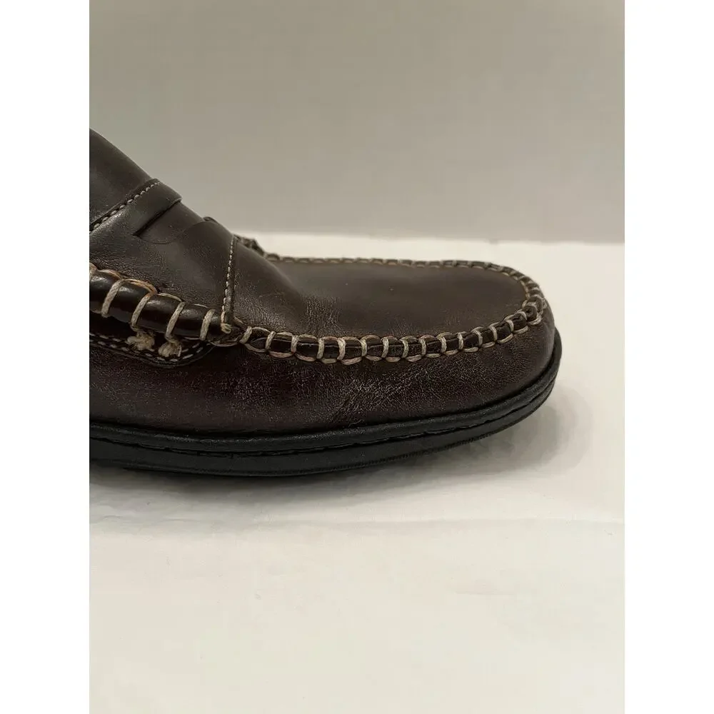 Size 8.5 Cole Haan Men’s Brown Leather Oxford Penny Loafers C07638 x F09